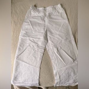 White linen pants